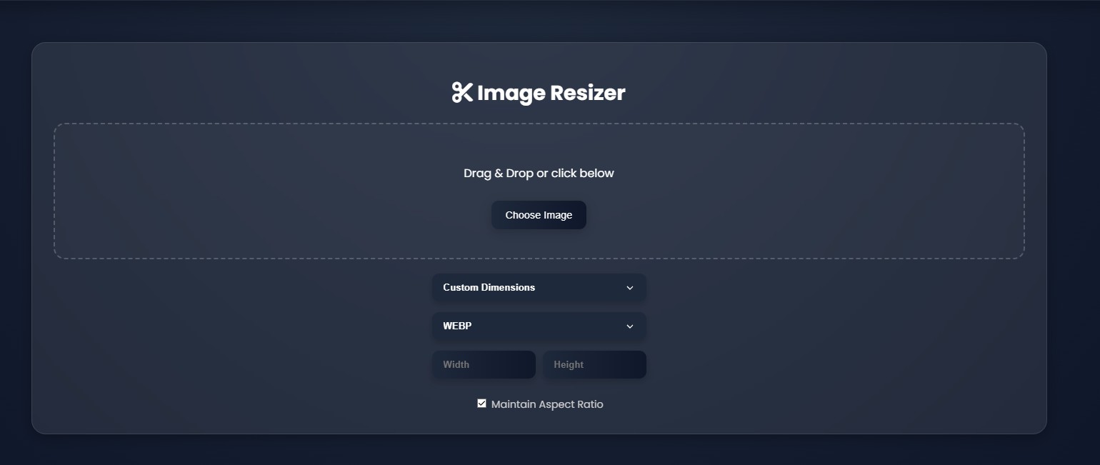 Image Compression Tool Interface