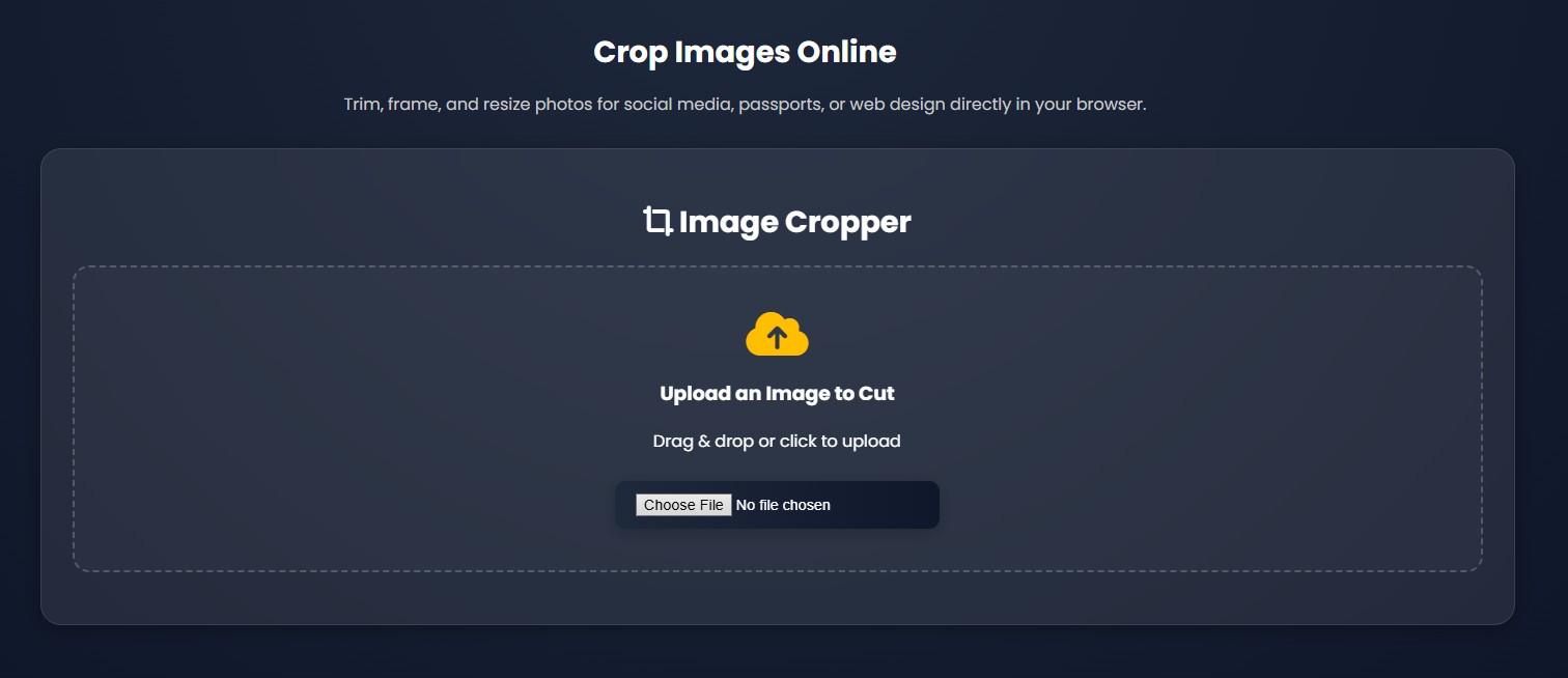 Image Cropper Tool Interface